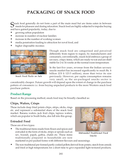packaging of snack food