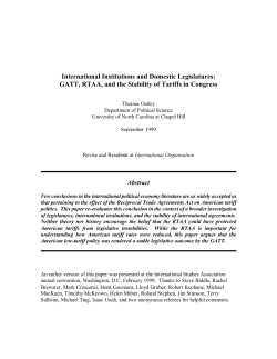 International Institutions and Domestic - UNC