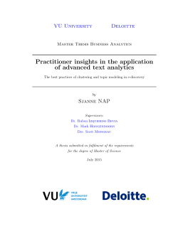 Practitioner insights in the application of advanced text analytics