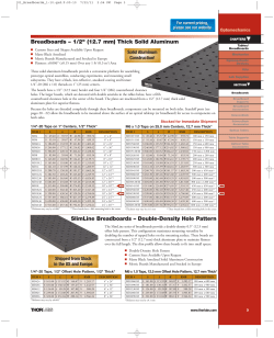 Breadboards &ndash; 1/2" (12.7 mm) Thick Solid Aluminum