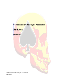 By-Laws - Combat Veterans Motorcycle Association