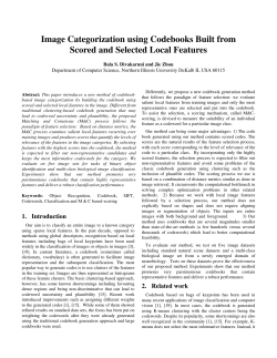 Image Categorization using Codebooks Built from Scored and