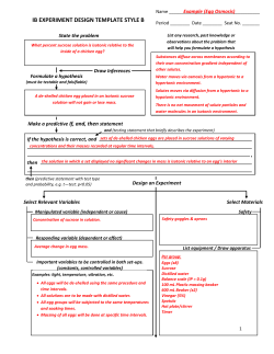 IB EXPERIMENT DESIGN