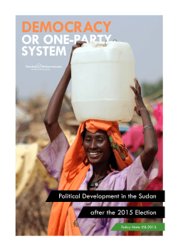 Democracy or one-party system : political development