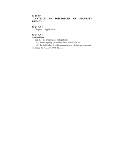 ARTICLE 4.9. DISCLOSURE OF SECURITY BREACH