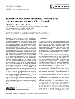 Seasonal and inter-annual temperature variability