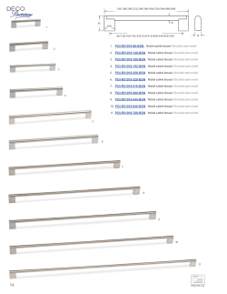 2 1. POI-R51019-96-BSN Nickel satin&eacute; bross&eacute; / Brushed satin nickel