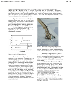 MERIDIANIITE (MgSO4&middot;11H2O): A NEW MINERAL SPECIES
