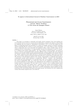 Filename: phenomenal-access-consciousness