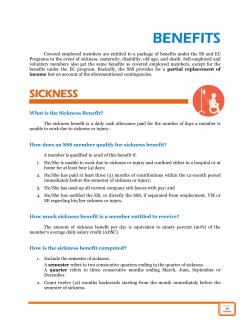 Sickness Benefit