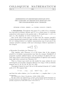 EMBEDDINGS OF KRONECKER MODULES INTO THE CATEGORY