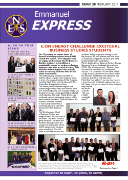 to the latest edition - The Nottingham Emmanuel School