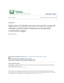 Indication of cylinder pressure rise rate by means of