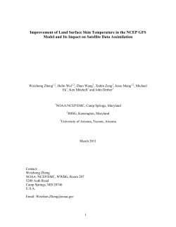 Improvement of Land Surface Skin Temperature in the NCEP GFS
