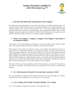 Seating information available for 2014 FIFA World Cup