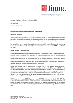 Annual Media Conference, 7 April 2016