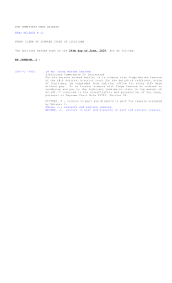 judge martha sassone - The Louisiana Supreme Court