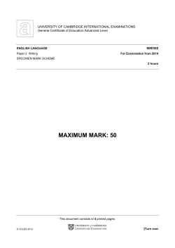 9093 Specimen Paper 2 Markscheme