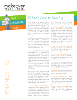 20 Small Ways to Save Big