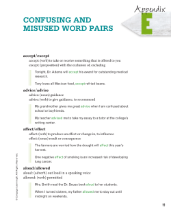 Confusing and Misused Word Pairs