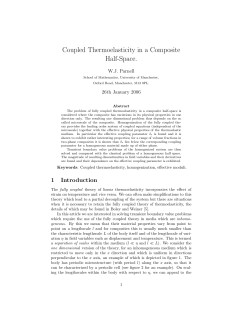 Coupled Thermoelasticity in a Composite Half-Space.