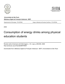Consumption of energy drinks among physical