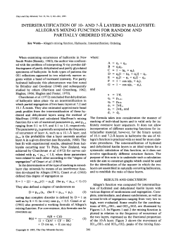 interstratification of 10- and 7-,~ layers in halloysite: allegra`s mixing