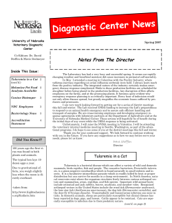 Spring 2007 - School of Veterinary Medicine and Biomedical Sciences