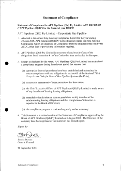 APT Pipelines (Qld) - Australian Energy Regulator