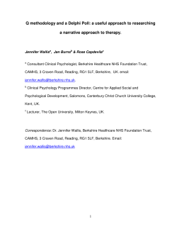 Q methodology and a Delphi poll: a useful approach to researching