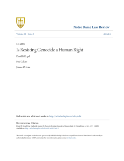 Is Resisting Genocide a Human Right