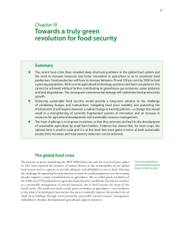 Towards a truly green revolution for food security