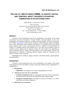The use of a Biotic Index (AMBI), to identify spatial and