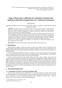 Maps of Regression Coefficients for Estimation of Global
