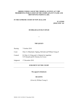 Dushkar Kanchan SINGH v The Queen