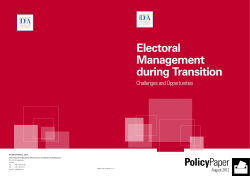 Electoral Management during Transition