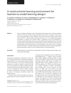 A constructionist learning environment for teachers to model