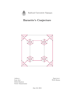 Barnette`s Conjecture - Radboud Universiteit