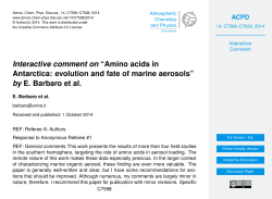 Interactive comment on &ldquo;Amino acids in Antarctica: evolution and