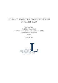 Study on forest fire detection with satellite data