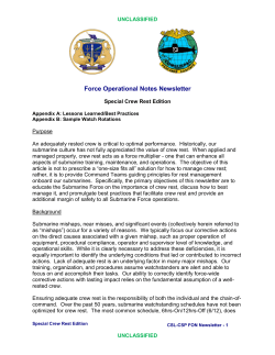 Force Operational Notes Newsletter