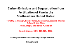 Does fertilization of pine trees decrease net GHG emissions?