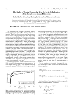 Elucidation of Double Exponential Behavior in the T1 Relaxation of