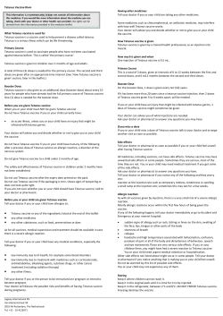 Tetanus Vaccine RIVM leaflet