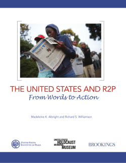 the united states and r2p - United States Holocaust Memorial Museum