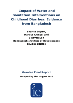 Impact of water and sanitation interventions on childhood