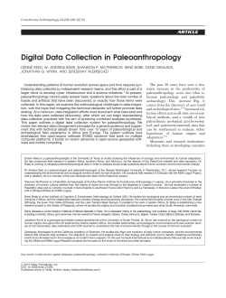 Digital Data Collection in Paleoanthropology