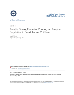 Aerobic Fitness, Executive Control, and Emotion Regulation in
