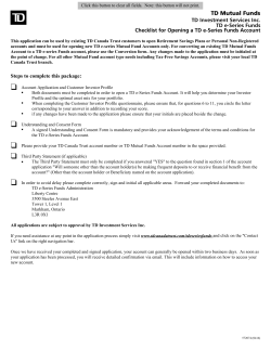 TD Mutual Funds - TD Canada Trust