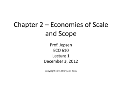 Chapter 2 &ndash; Economies of Scale and Scope